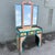 Memphis Vintage Memohis Style Hand Painted Vanity Desk With Chair and Mirror by Pia Cyrulnik For Sale - Image 3 of 12