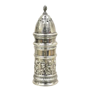 Antique English Victorian Silver Plated Figural Cherubs Shaker Caster