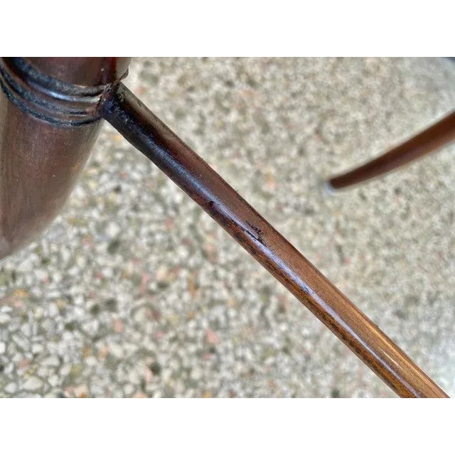 Brown Antique Tole Ware Tray Table For Sale - Image 8 of 12