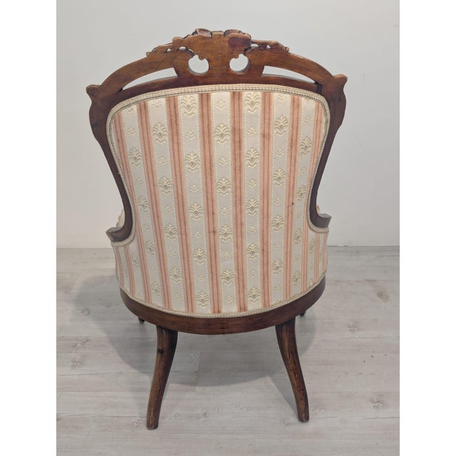 Vintage Chair in Carved Wood on Wheels, 1955 For Sale - Image 11 of 16