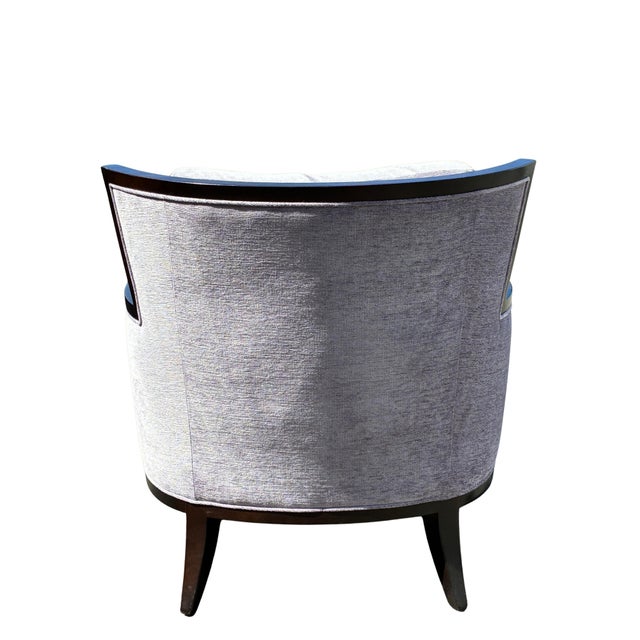 Lavender Pair of Barbara Barry for Baker California Lounge Chairs, Model 6713c For Sale - Image 8 of 11