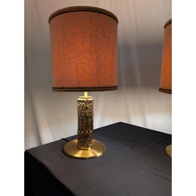 Brass Lamps, 1970s, Set of 2 For Sale - Image 9 of 11