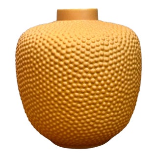 Mid-Century Modern Swiss Orange Ceramic Vase For Sale