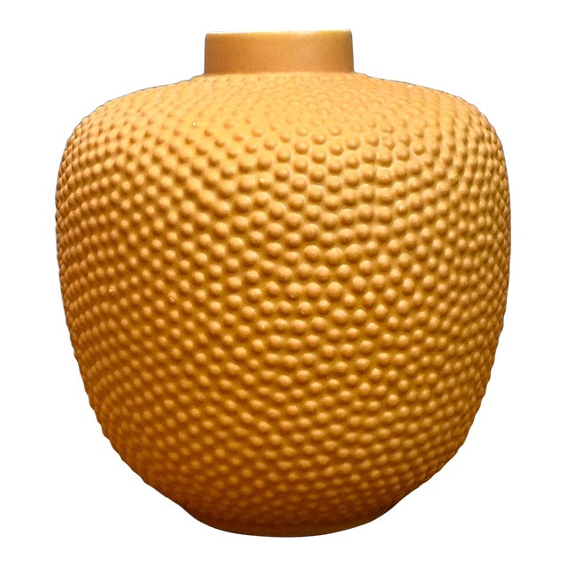 Mid-Century Modern Swiss Orange Ceramic Vase For Sale