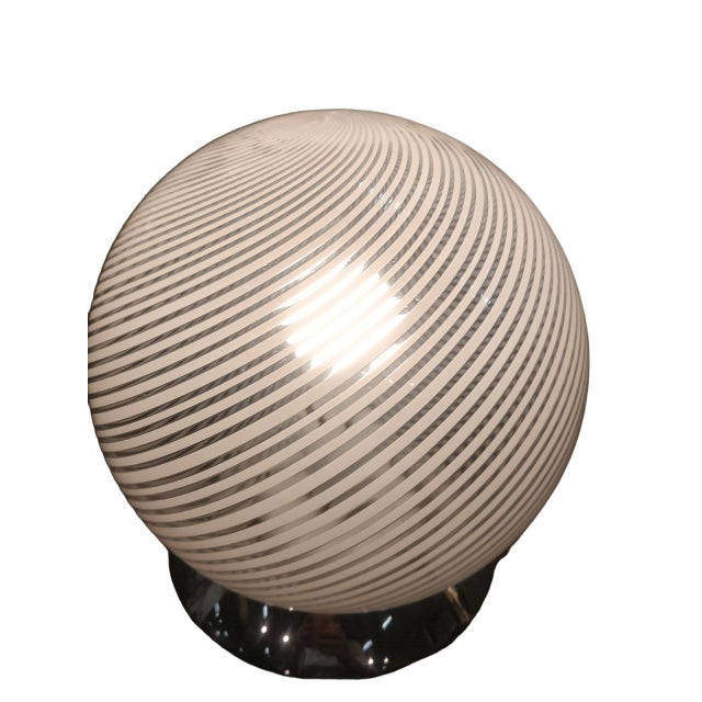 Vintage Italian Murano Glass Table Lamp from Venini, 1960 For Sale - Image 10 of 13