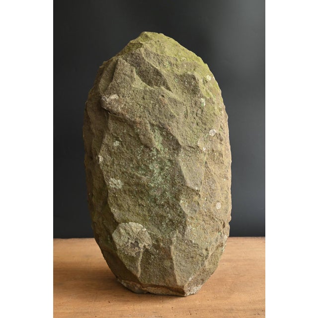 Antique Edo Period Stone Kannon Statue / Made in 1710 / Garden Decoration For Sale - Image 14 of 18