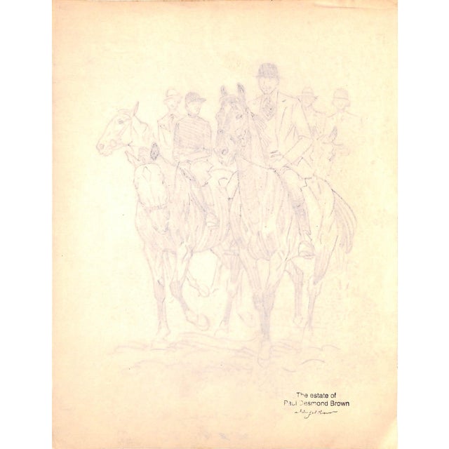 Traditional Original 1944 Pencil Drawing From Hi, Guy! The Cinderella Horse by Paul Brown 33 For Sale - Image 3 of 6