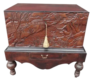Teak Chest on Stand, 1890s