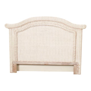 Vintage Wicker Queen Headboard For Sale