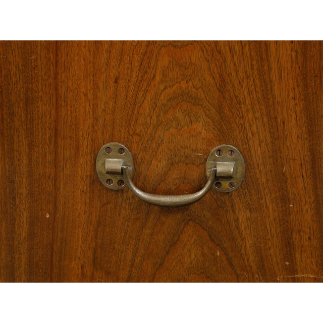 Campaign English Campaign 19th Century Camphor Wood Low Chest with Inset Brass Hardware For Sale - Image 3 of 12
