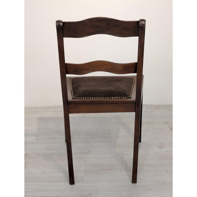 Wood Biedermeier Walnut Chair, 1940s For Sale - Image 7 of 12