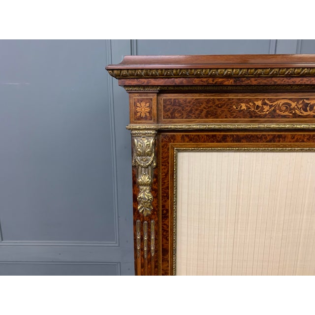 Antique French Inlaid Mahogany and Amboyna Bookcase, 1880 For Sale - Image 9 of 18