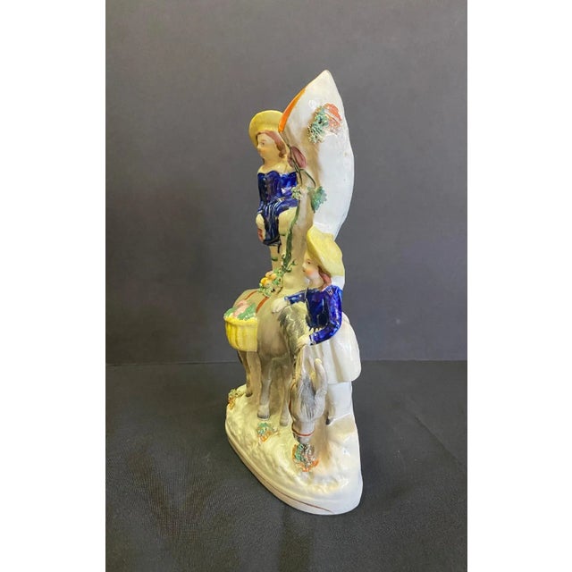 Ceramic 19th Century Staffordshire Spill Vase Donkey For Sale - Image 7 of 11