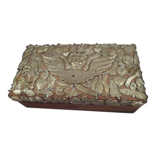 Vintage Mexican Milagros Wooden Box For Sale