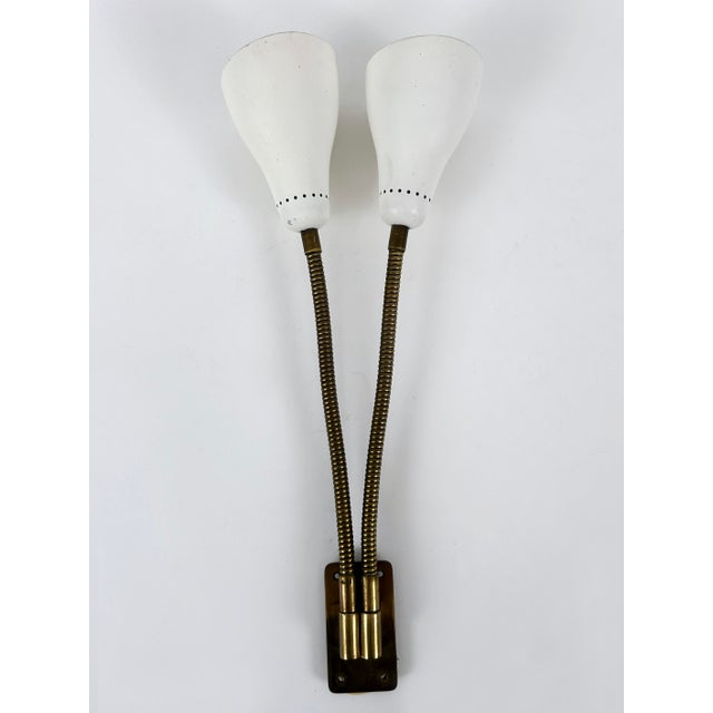 Mid-Century Modern Gooseneck Wall Lamp, Italy, 1950s For Sale - Image 6 of 18
