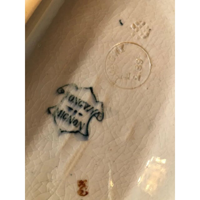 Asparagus Plates from Longwy, 1960s, Set of 4 For Sale - Image 6 of 7