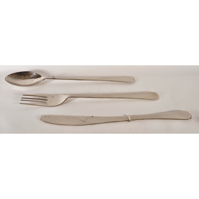 Modern Oversize Chrome Flatware Wall Hanging- Set of 3 For Sale - Image 3 of 6