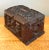 Brown Vintage Tramp Art Wood Box For Sale - Image 8 of 12