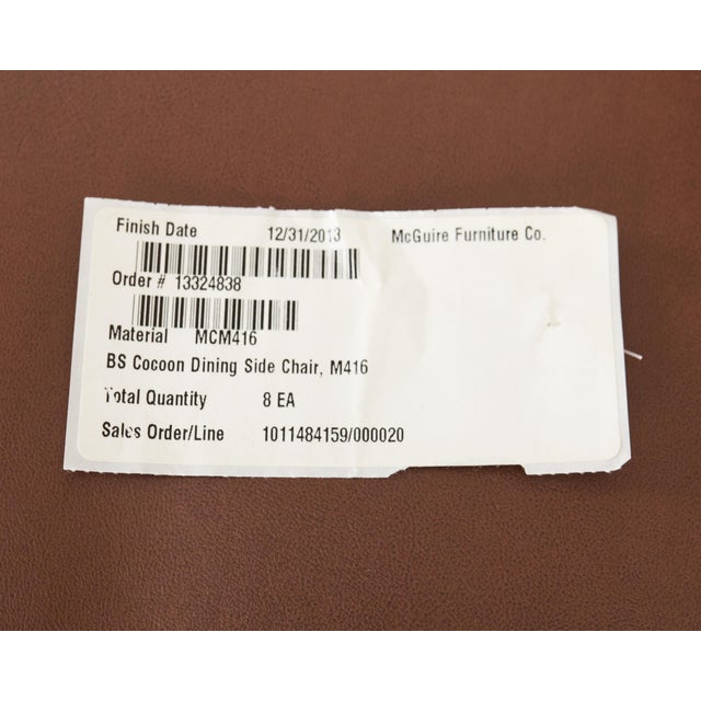 Set of Ten Bill Sofield McGuire Danish Cord Cocoon Dining Chairs For Sale - Image 12 of 18