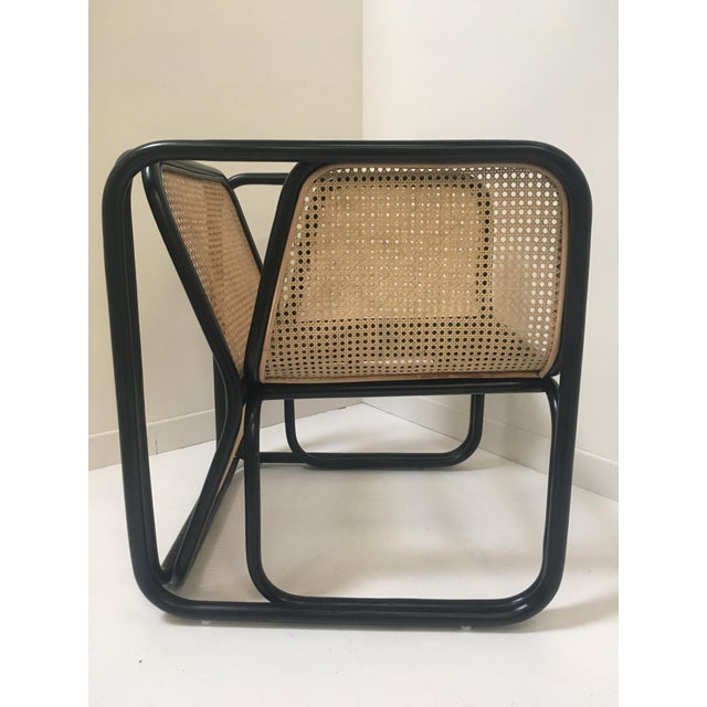 Large Rattan Armchair with Cane Back and Seat For Sale - Image 9 of 16