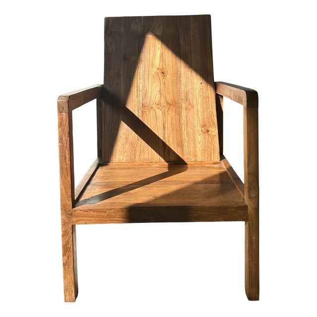 Large Vintage Lounge Chair in Teak For Sale