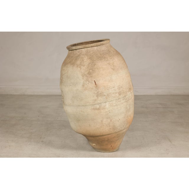 Antique Japanese Shigaraki Pottery Grain Storage Jar with Weathered Patina For Sale - Image 14 of 15