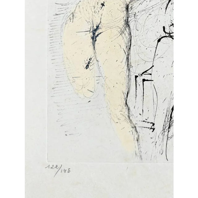 Salvador Dali, Femme à la guitare, 1967, Etching, in Flawless conditions. Designed 1960 to 1969