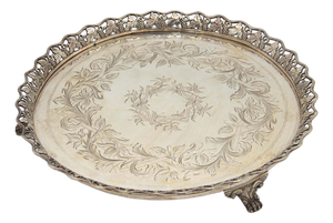 Circular Silver Ticket Box Catchall