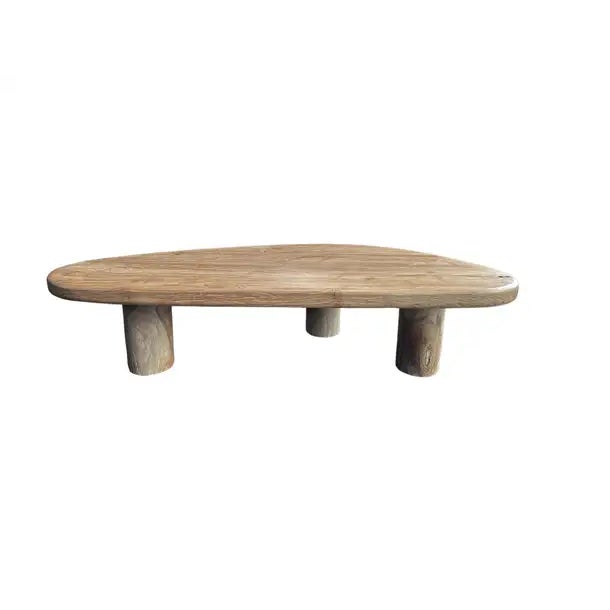 Contemporary Sculptural Teak Wood Table, Modern Organic, Stunning Wood Textures For Sale - Image 3 of 6
