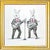 Whimsical Original Oil Painting of Two Bunnies Playing the Guitar by Max and Alma For Sale - Image 4 of 4