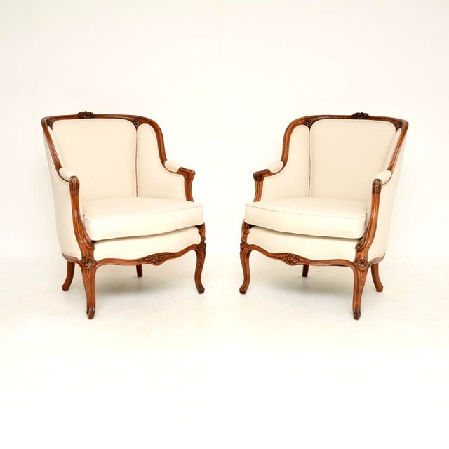 Vintage French Walnut Armchairs, 1920, Set of 2 For Sale - Image 14 of 14