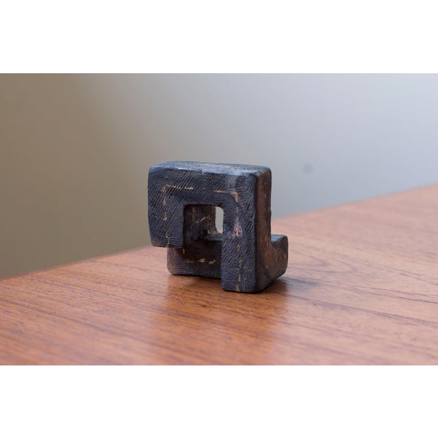 Geometrical Stoneware Scultptures, Set of 3 For Sale - Image 6 of 7