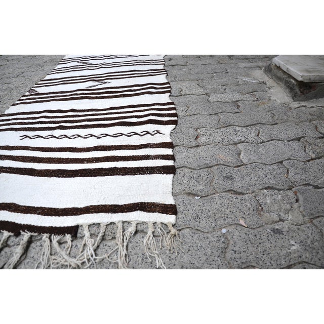 Turkish Turkish Handmade Vintage Hemp Runner For Sale - Image 3 of 10