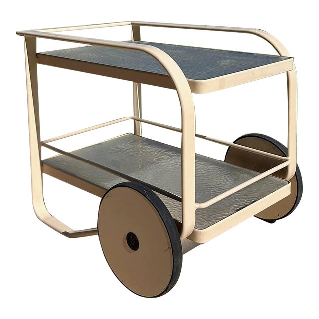 1980s Richard Frinier for Brown Jordan "Quantum" Bar Cart, Attributed For Sale