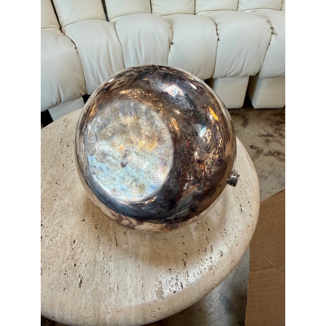 Italian Vintage Italian Silver-Plated and Gilt Metal Basket For Sale - Image 3 of 7