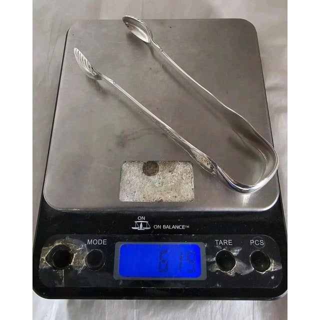 Antique Victorian Sterling Silver Shell and Floral Sugar Tongs by John Wilkie, 1849 For Sale - Image 11 of 12