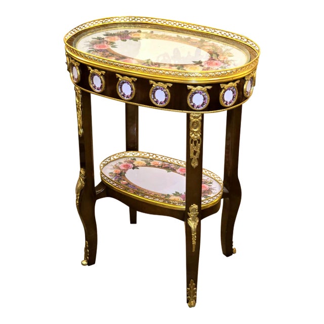 Rococo Style Coffee Table – Wood With Gold Leaf Details For Sale