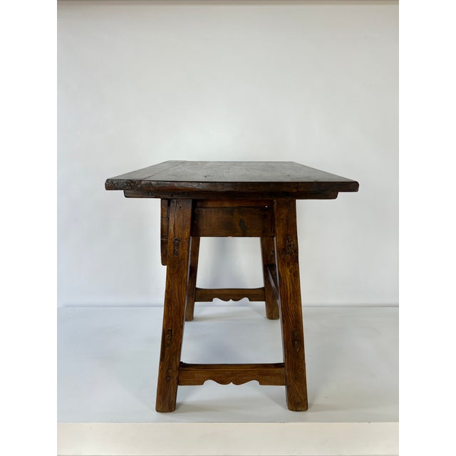 Vintage Rustic Primitive Side Table with Drawer, 1960s For Sale - Image 11 of 18