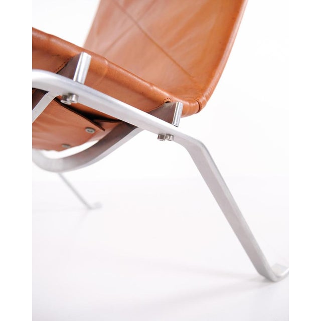 PK22 Easy Chair in Patinated Cognac Leather by Poul Kjærholm for E. Kold Christensen, 1950s For Sale - Image 9 of 16