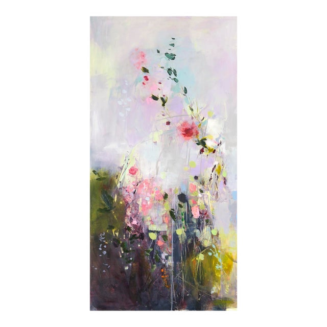 Moment in Time - Original Contemporary Abstract Oil Painting on Wood Panel by Denna Erickson For Sale