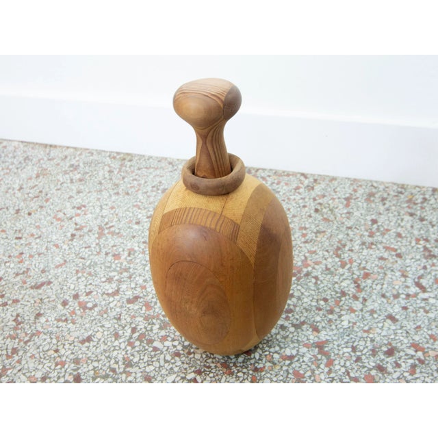 Vintage Folk Art Turned Pine Wood Sculpture For Sale - Image 11 of 12