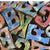 Vintage Rustic Colorful Large Wood Alphabet Ball For Sale - Image 4 of 6
