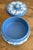 Made in England, highly collectible, un-glazed matte stoneware (Jasperware) with applied white neoclassical bas-relief...