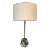 Contemporary Faceted Glass Base Table Lamp With Shade by Gabby For Sale