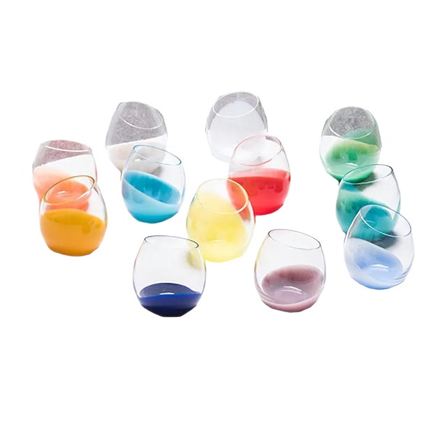 Fila Glasses by Karim Rashid for Purho Murano, Set of 6 For Sale