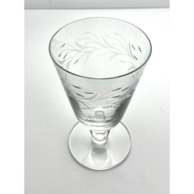 1950s 1950s American Fostoria “Bridal Wreath” Juice Glasses - Set of 7 For Sale - Image 5 of 6