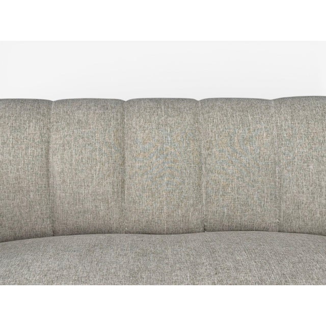 1930s Danish Modern, Banana Sofa, Beechwood, Green Fabric, Denmark, 1940s For Sale - Image 5 of 11