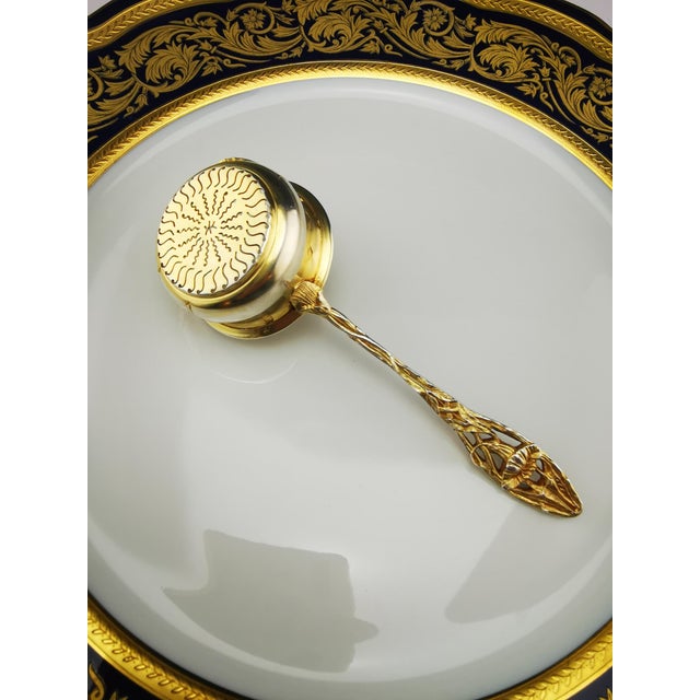 Art Nouveau Silver-Gilt Tea Service with Openwork Floral Decoration by P. Canaux, 1890s, Set of 14 For Sale - Image 5 of 18