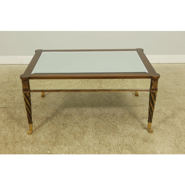Neoclassical Etched Mirror Glass Coffee Table Chairish