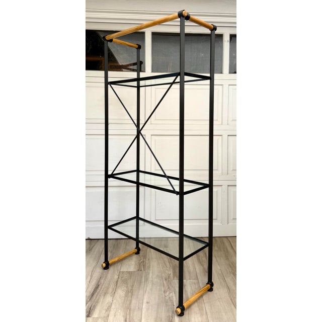 Architectural Modern Étagère Attributed to Cleo Baldon for Terra With Hardwood Accents For Sale - Image 10 of 14